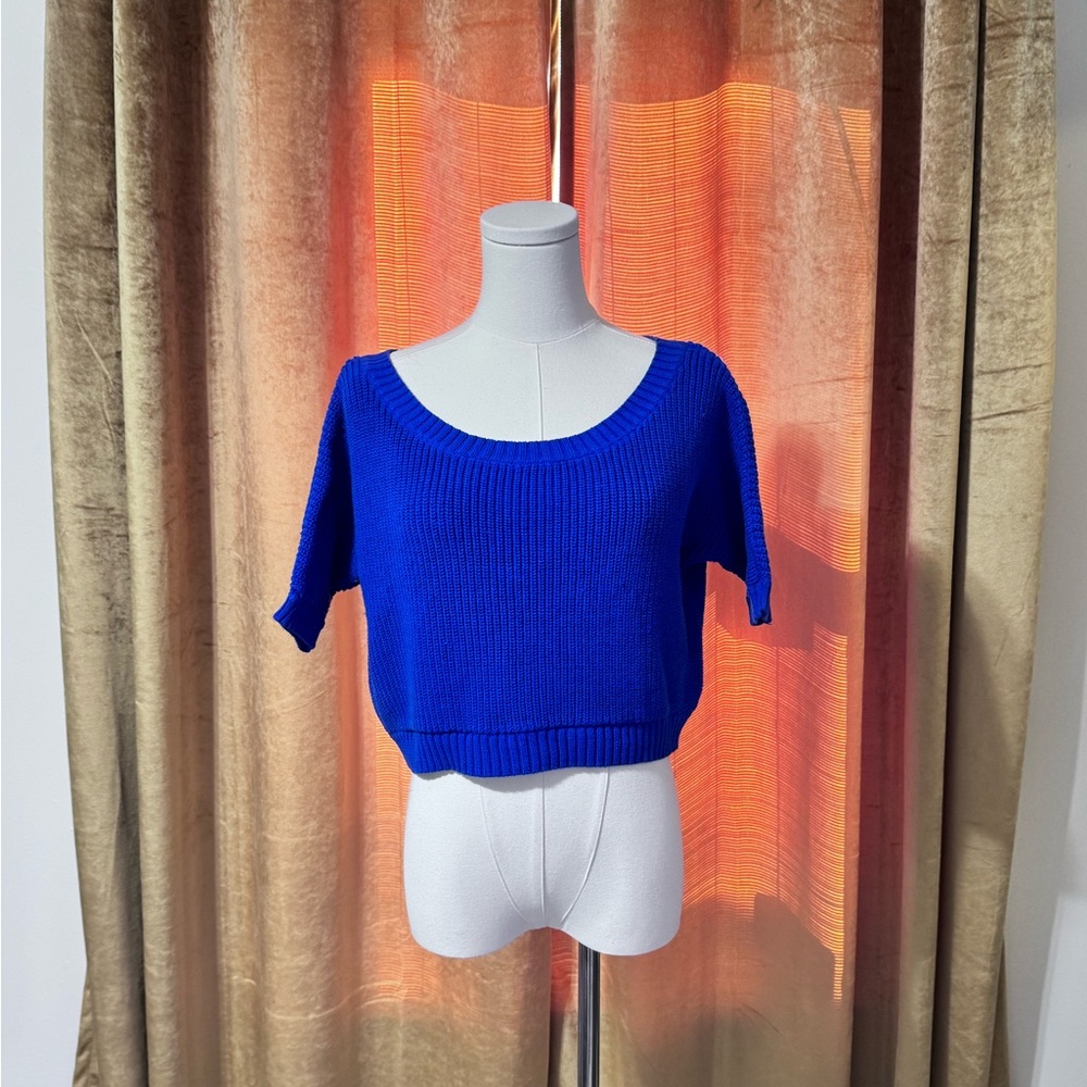 New York & Company Short Sleeve Cropped Sweater SZ XS‎